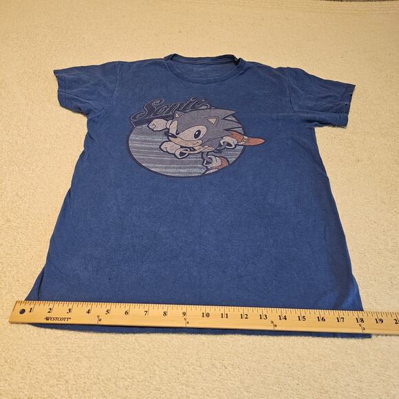 Sonic The Hedgehog Blue Graphic T-Shirt - Adult Men's Size Small - Picture 8 of 8